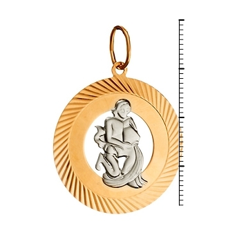 Кулон из золота знак зодиака водолей