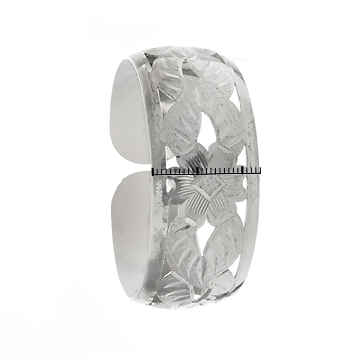 Браслет серебряный жесткий с цветочным узором Кубачи Браслет серебряный жесткий с цветочным узором Кубачи