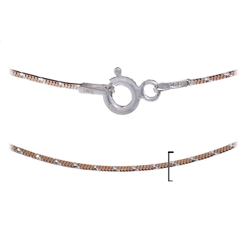 Цепь серебряная позолоченная с насечками Цепь серебряная позолоченная с насечками