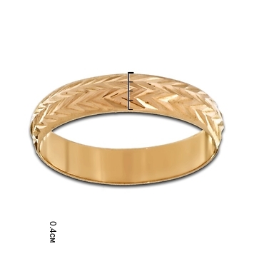 обручальное кольцо с алмазной огранкой 4 мм