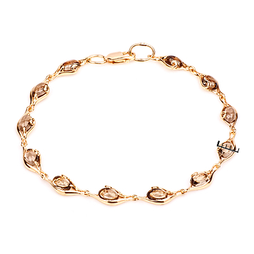 Золотой браслет с раухтопазами