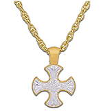 Серебряный крест с желтой позолотой