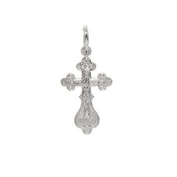 крест из серебра с фианитом