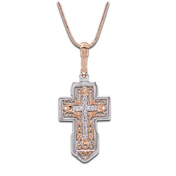 резной золотой православный крест